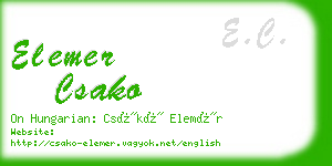 elemer csako business card